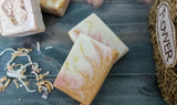 Herbal Gold Soap. Moisturizing natural soap with shea butter and saffron. Monarchess Natural Luxuries skin care products. Monarchess, Amman, Jordan