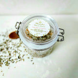Take me to Everest natural bath salts with shea butter, rose oil, Dead Sea salts, Himalayan salts, and dried roses. 350 ml. Monarchess Natural Luxuries skincare products. monarchess, Amman, Jordan