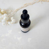 Brighten my Days serum. Oil blend in 30 ml dropper with argan oil, lemon oil, and frankincense oil. Monarchess Natural Luxuries skin care products. Monarchess, Amman, Jordan