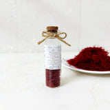 Red Gold. Pure Iranian grade A saffron. 1g. Monarchess Natural Luxuries skin care products. Monarchess, Amman, Jordan