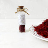 Red Gold. Pure Iranian grade A saffron. 1g. Monarchess Natural Luxuries skin care products. Monarchess, Amman, Jordan