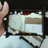 Elegant Wooden Gift Box. Contains two pieces of natural soap. Monarchess Natural Luxuries skincare products. monarchess, Amman, Jordan