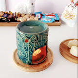 Melts my Heart gift set. Essential oil burner, 9 pieces of natural soy wax and bee wax melts, 3 different scents, 6 tealight candles. Monarchess Natural Luxuries skin care products. Monarchess, Amman, Irbid, Jordan